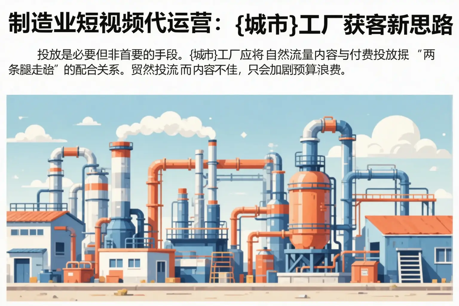 制造业短视频代运营:普兰店工厂获客新思路